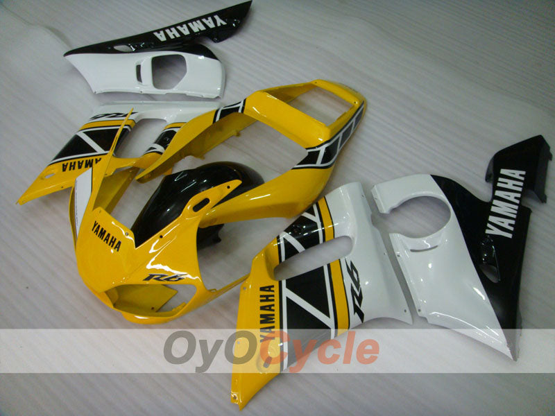 Injection Fairing kit for 98-02 YZF-R6 - Yellow, White - Factory Style #OYO87906021
