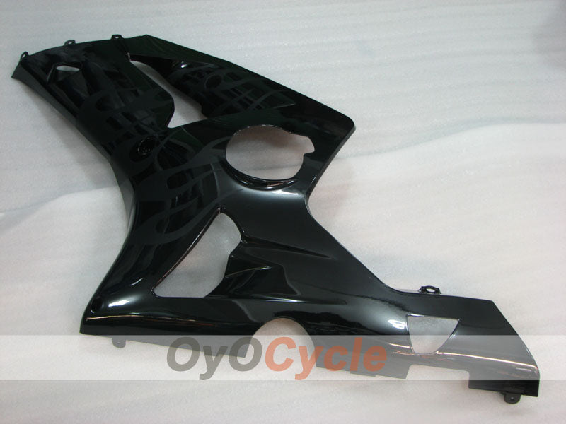 Injection Fairing kit for 03-04 NINJA ZX-6R - Black - Flame #OYO87906037