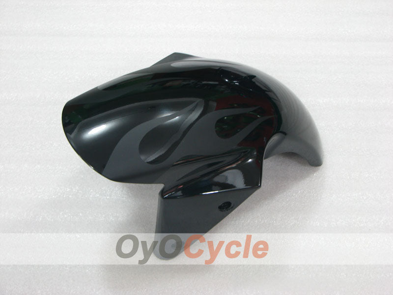 Injection Fairing kit for 03-04 NINJA ZX-6R - Black - Flame #OYO87906037
