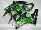 Injection Fairing kit for 03-04 NINJA ZX-6R - Green, Black - Flame #OYO87906038
