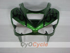 Injection Fairing kit for 03-04 NINJA ZX-6R - Green, Black - Flame #OYO87906038