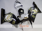 Injection Fairing kit for 03-04 NINJA ZX-6R - White, Black - Lucky Strike #OYO87906041