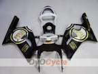 Injection Fairing kit for 03-04 NINJA ZX-6R - White, Black - Lucky Strike #OYO87906041