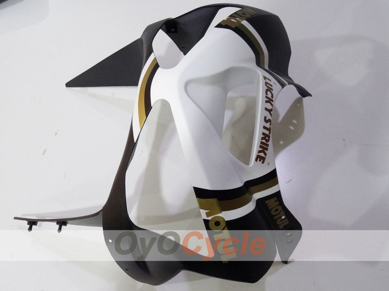 Injection Fairing kit for 03-04 NINJA ZX-6R - White, Black - Lucky Strike #OYO87906041