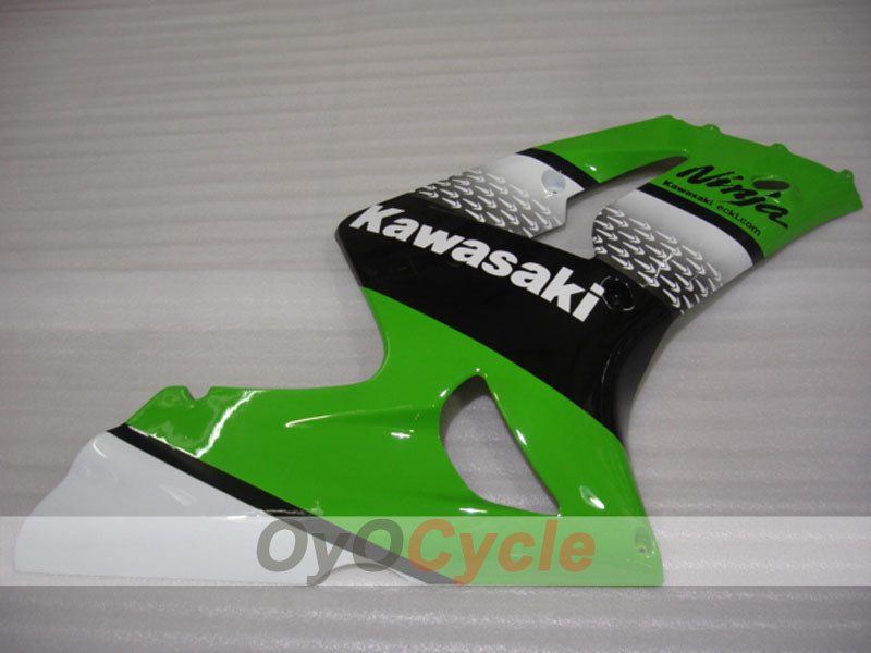 Injection Fairing kit for 03-04 NINJA ZX-6R - Green, Black - Nakano #OYO87906044