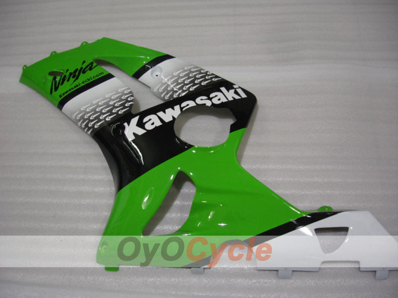 Injection Fairing kit for 03-04 NINJA ZX-6R - Green, Black - Nakano #OYO87906044