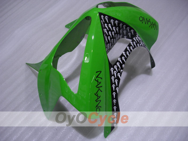 Injection Fairing kit for 03-04 NINJA ZX-6R - Green, Black - Nakano #OYO87906044
