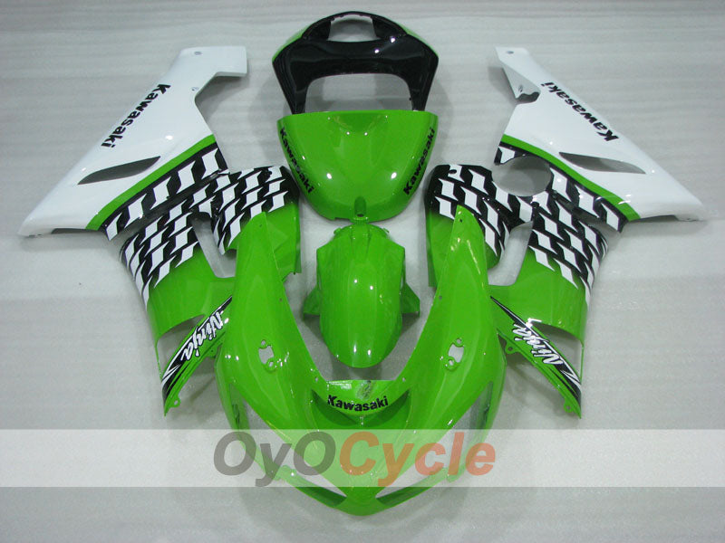 Injection Fairing kit for 05-06 NINJA ZX-6R - Green, White - Factory Style #OYO87906047 Secondary image