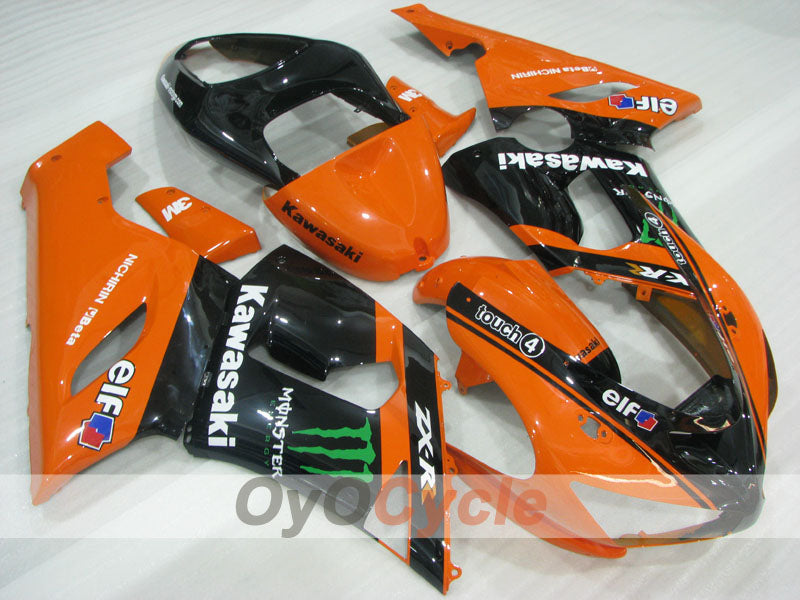 Injection Fairing kit for 05-06 NINJA ZX-6R - Orange, Black - Monster #OYO87906048 Main image
