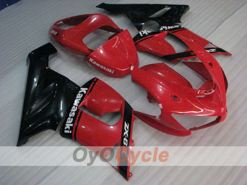 Injection Fairing kit for 05-06 NINJA ZX-6R - Red, Black - Factory Style #OYO87906050 Secondary image