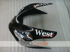Injection Fairing kit for 05-06 NINJA ZX-6R - White, Black - West #OYO87906055