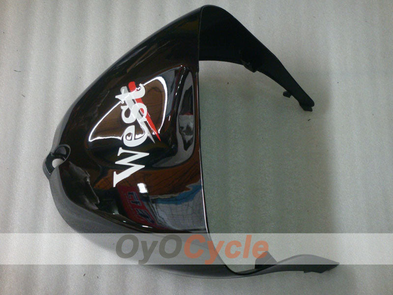 Injection Fairing kit for 05-06 NINJA ZX-6R - White, Black - West #OYO87906055