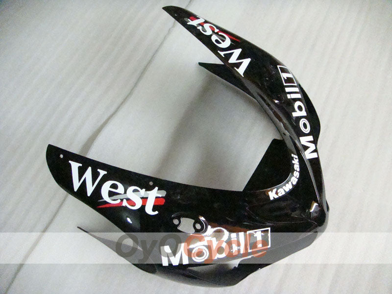 Injection Fairing kit for 05-06 NINJA ZX-6R - White, Black - West #OYO87906056