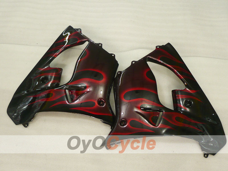 Fairing kit for 98-99 NINJA ZX-9R - Red, Black - Flame #OYO87906084