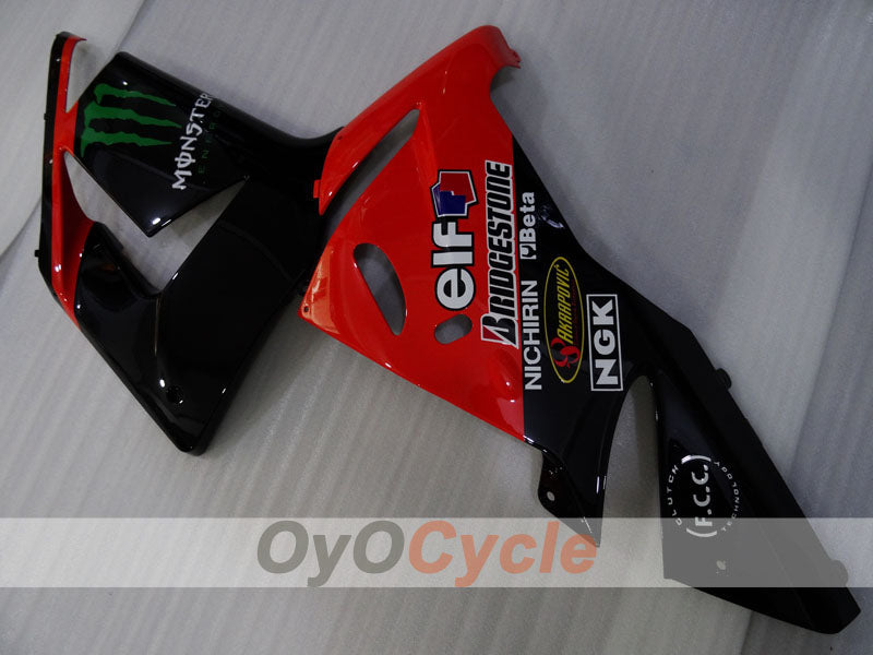 Injection Fairing kit for 04-05 NINJA ZX-10R - Red, Black - Monster #OYO87906088