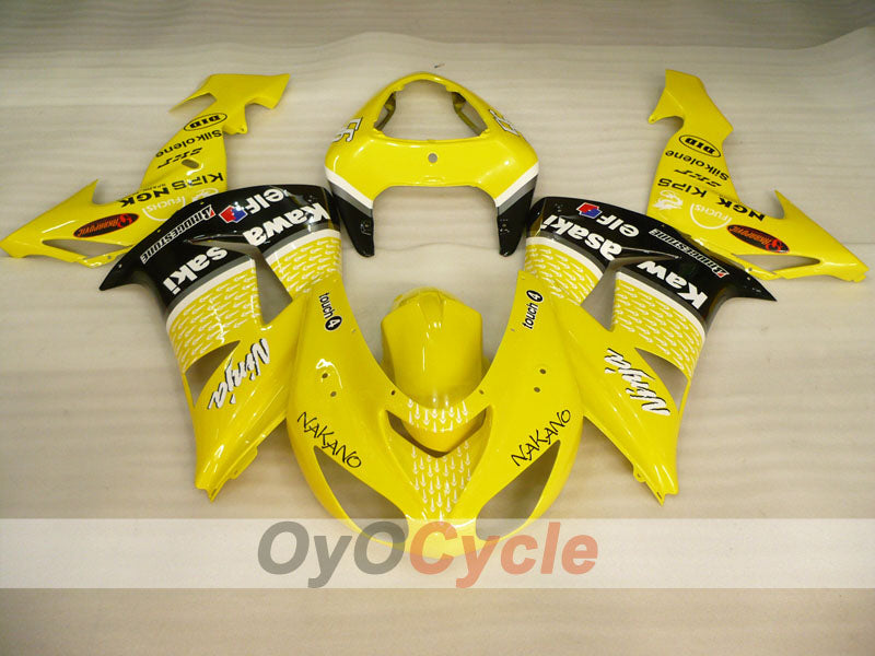 Injection Fairing kit for 06-07 NINJA ZX-10R - Yellow - Nakano #OYO87906091 Secondary image