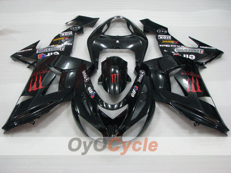 Injection Fairing kit for 06-07 NINJA ZX-10R - Black - Monster #OYO87906095
