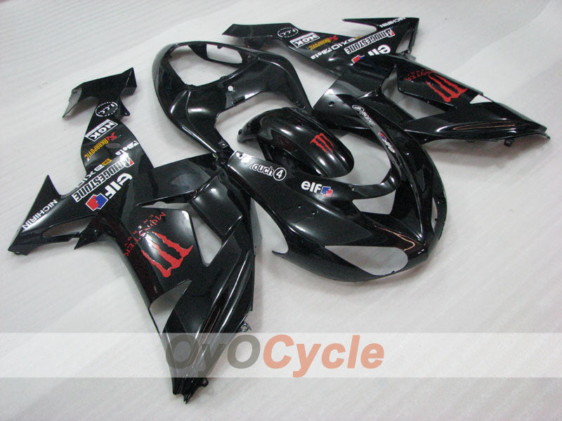 Injection Fairing kit for 06-07 NINJA ZX-10R - Black - Monster #OYO87906095 Main image
