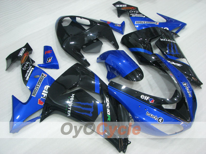 Injection Fairing kit for 06-07 NINJA ZX-10R - Blue, Black - Monster #OYO87906098 Main image