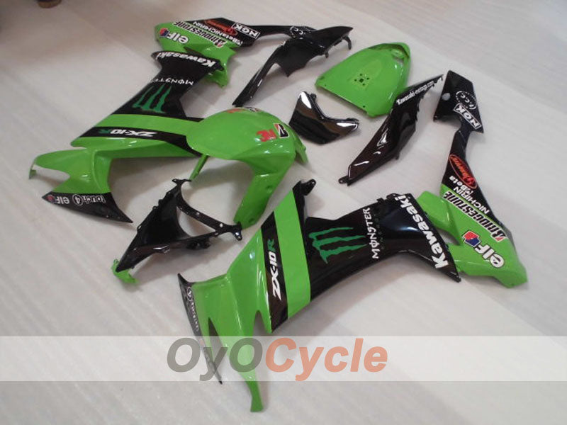 Injection Fairing kit for 08-10 NINJA ZX-10R - Green, Black - Monster #OYO87906106 Secondary image