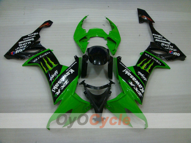 Injection Fairing kit for 08-10 NINJA ZX-10R - Green, Black - Monster #OYO87906112 Secondary image