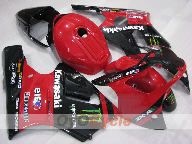 Injection Fairing kit for 00-01 NINJA ZX-12R - Red, Black - Monster #OYO87906115