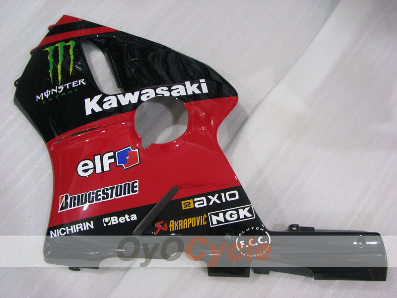 Injection Fairing kit for 00-01 NINJA ZX-12R - Red, Black - Monster #OYO87906115