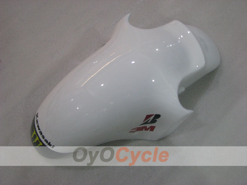 Injection Fairing kit for 00-01 NINJA ZX-12R - White, Black - Monster #OYO87906116