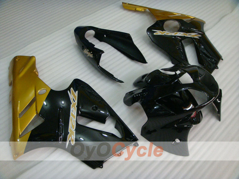 Injection Fairing kit for 02-05 NINJA ZX-12R - Black, Gold - Factory Style #OYO87906120 Main image