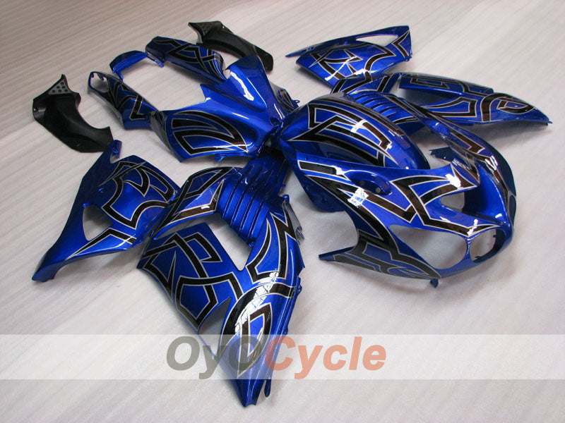 Injection Fairing kit for 06-11 NINJA ZX-14R - Blue, Black - Customize #OYO87906125 Main image