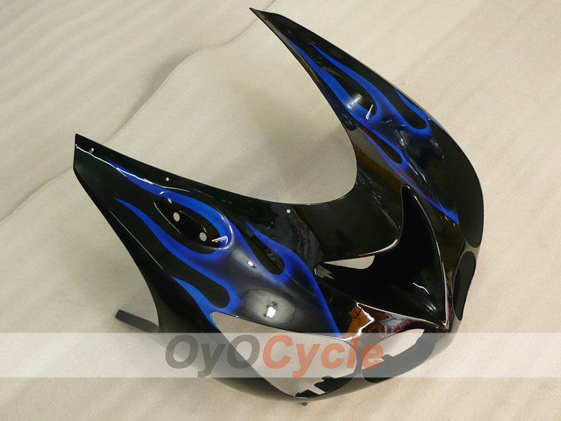 Injection Fairing kit for 06-11 NINJA ZX-14R - Blue, Black - Flame #OYO87906127