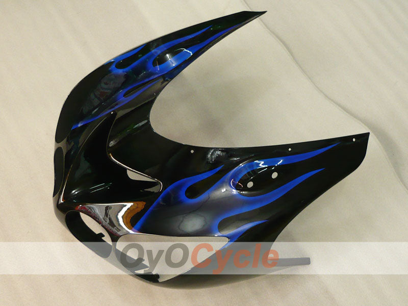 Injection Fairing kit for 06-11 NINJA ZX-14R - Blue, Black - Flame #OYO87906127