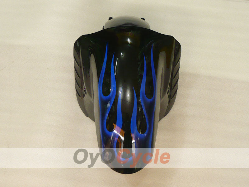 Injection Fairing kit for 06-11 NINJA ZX-14R - Blue, Black - Flame #OYO87906127