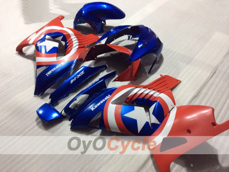 Injection Fairing kit for 06-11 NINJA ZX-14R - Red, Blue, White - Customize #OYO87906128 Main image