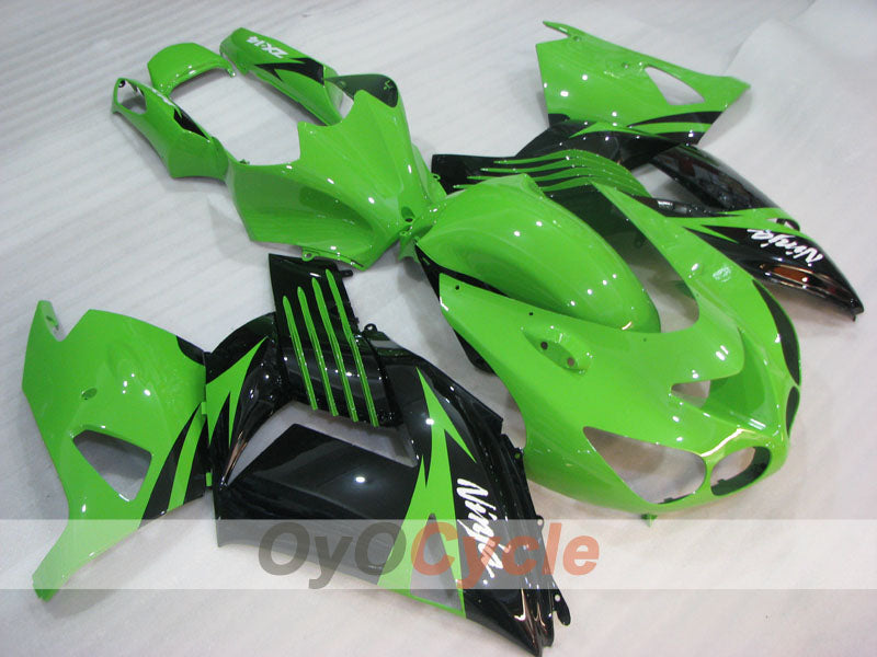Injection Fairing kit for 06-11 NINJA ZX-14R - Green, Black - Customize #OYO87906129 Main image
