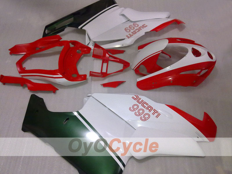 Injection Fairing kit for 03-04 Ducati 749 - ArmyGreen, Red, White - Factory Style #OYO87906131 Main image