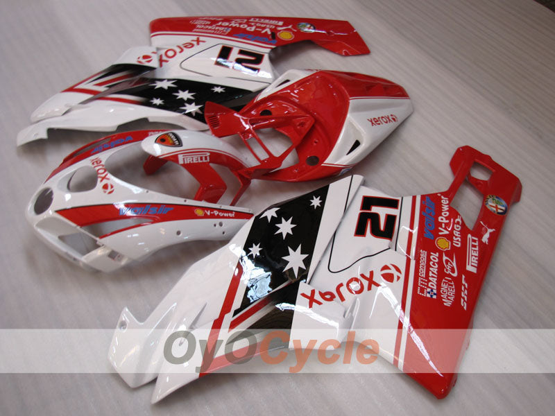 Injection Fairing kit for 03-04 Ducati 749 - Red, White, Black - Xerox #OYO87906133 Main image