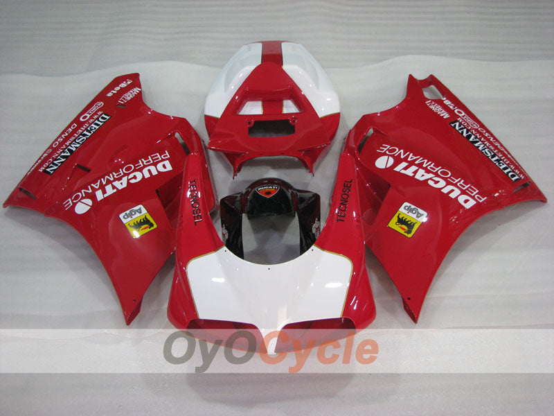 Injection Fairing kit for 99-02 Ducati 996 - Red, White - Performance #OYO87906142