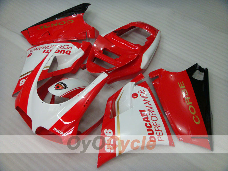 Injection Fairing kit for 99-02 Ducati 996 - Red, White - Performance #OYO87906151 Main image