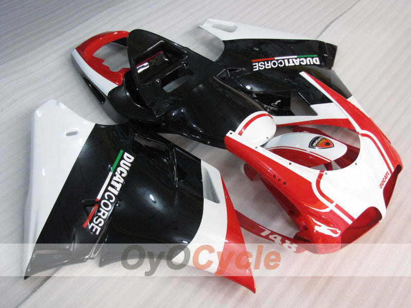 Injection Fairing kit for 94-02 Ducati 748 - Red, White, Black - Factory Style #OYO87906154 Main image