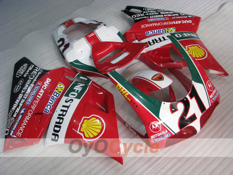 Injection Fairing kit for 94-02 Ducati 748 - Red, White, Black - INFO STRADA #OYO87906157