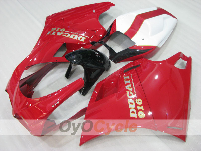 Injection Fairing kit for 94-98 Ducati 916 - Red, White - Factory Style #OYO87906175 Main image
