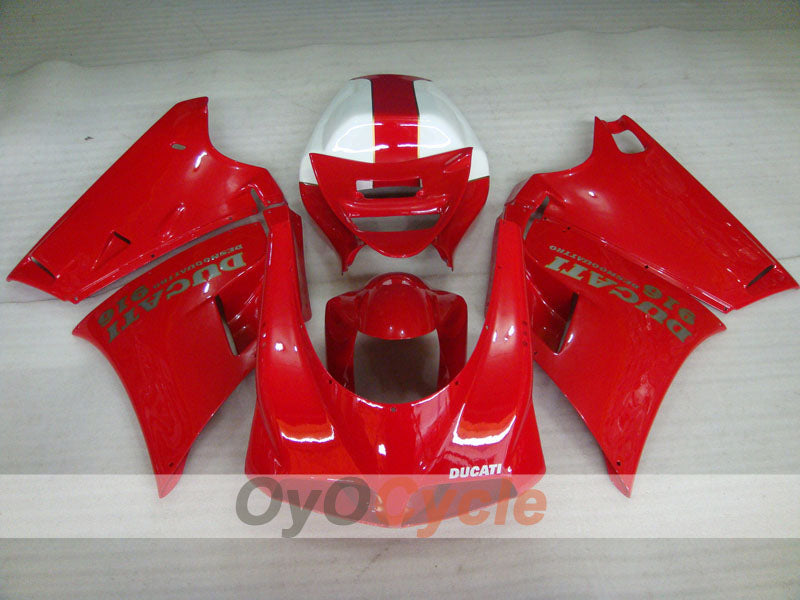Injection Fairing kit for 94-98 Ducati 916 - Red, White - Factory Style #OYO87906176 Secondary image