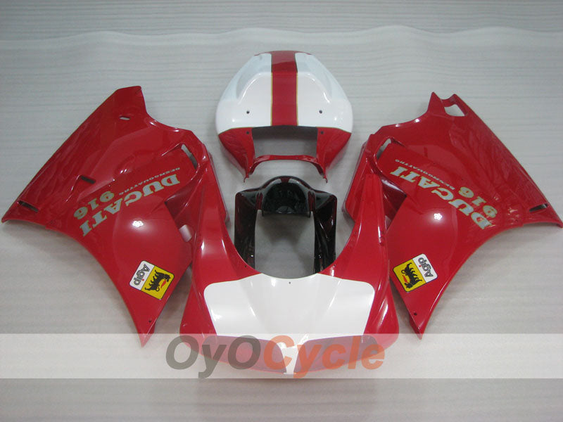 Injection Fairing kit for 94-98 Ducati 916 - Red, White - Factory Style #OYO87906177 Secondary image