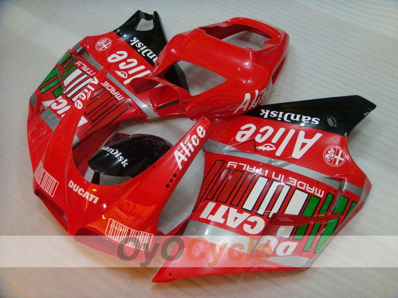 Injection Fairing kit for 94-98 Ducati 916 - Red, Black - Alice #OYO87906187