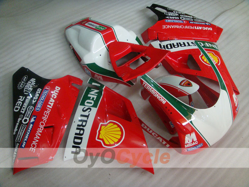 Injection Fairing kit for 94-98 Ducati 916 - Red, White, Black - INFO STRADA #OYO87906193 Main image
