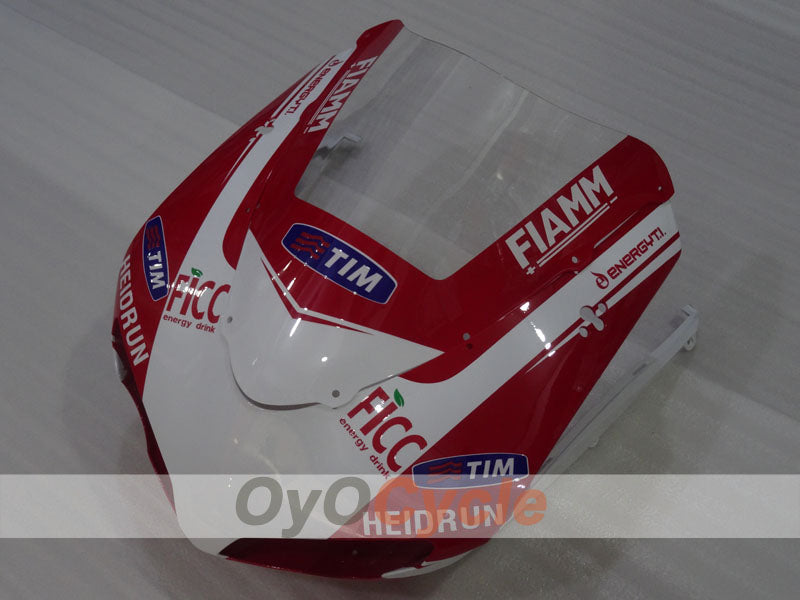 Injection Fairing kit for 08-13 Ducati 848 - Red, White, Black - FIAMM #OYO87906214
