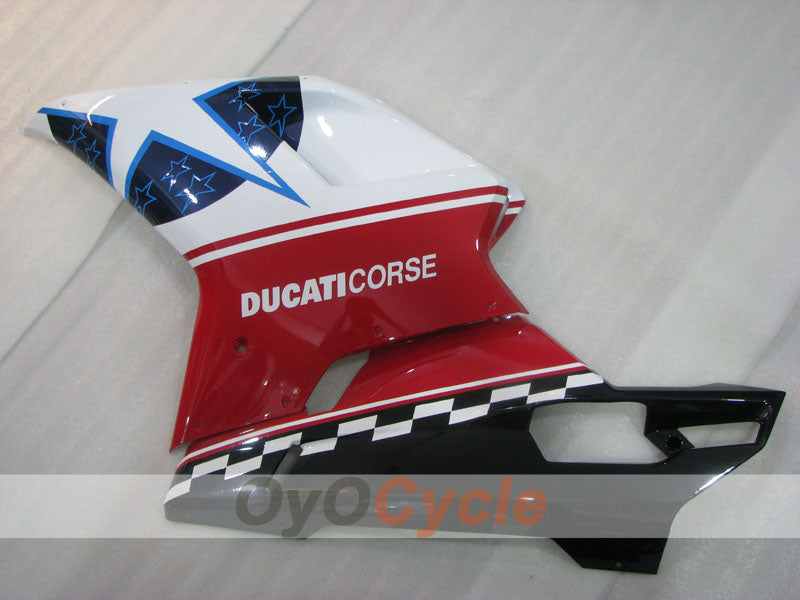 Injection Fairing kit for 08-13 Ducati 848 - Red, White - Xerox #OYO87906218