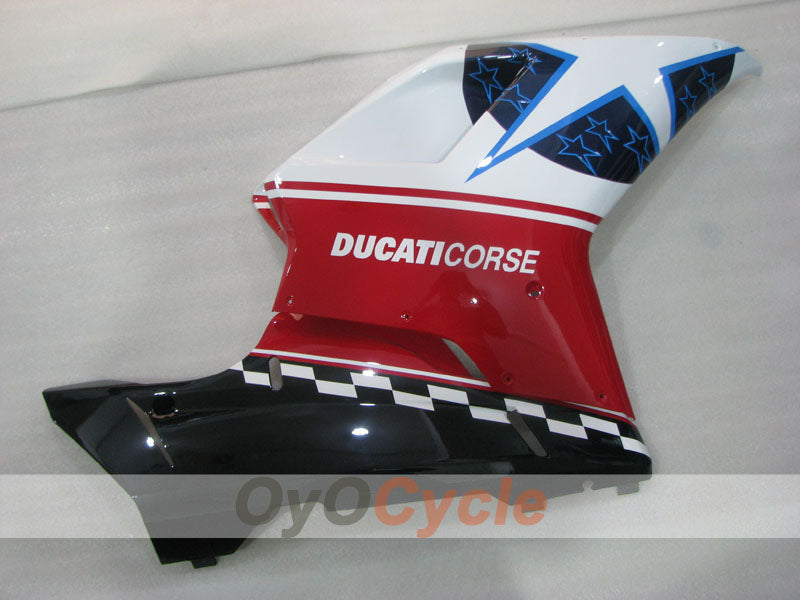 Injection Fairing kit for 08-13 Ducati 848 - Red, White - Xerox #OYO87906218