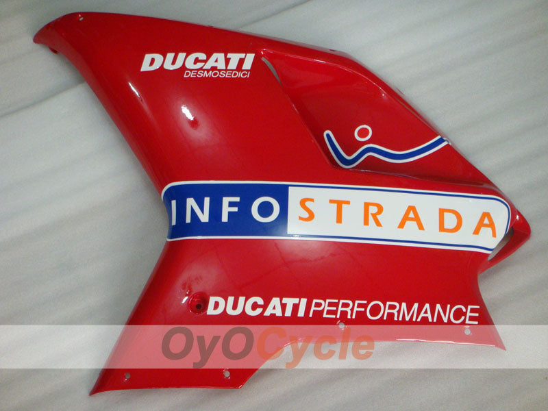 Injection Fairing kit for 08-13 Ducati 848 - Red, Black - INFO STRADA #OYO87906219